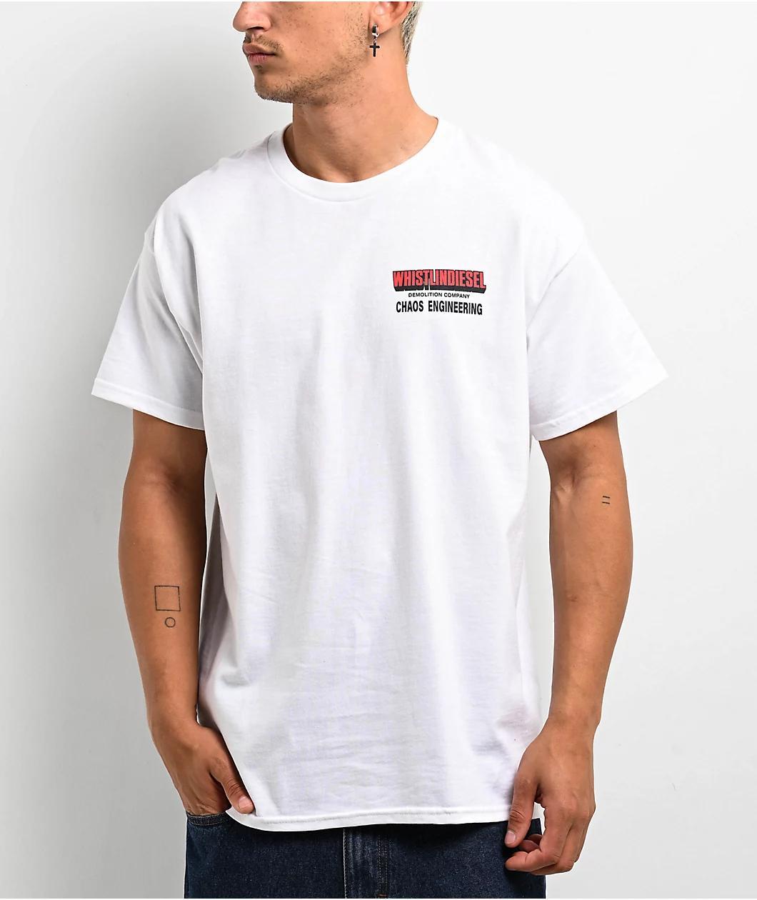 WhistlinDiesel Chaos Engineering White T-Shirt Product Image