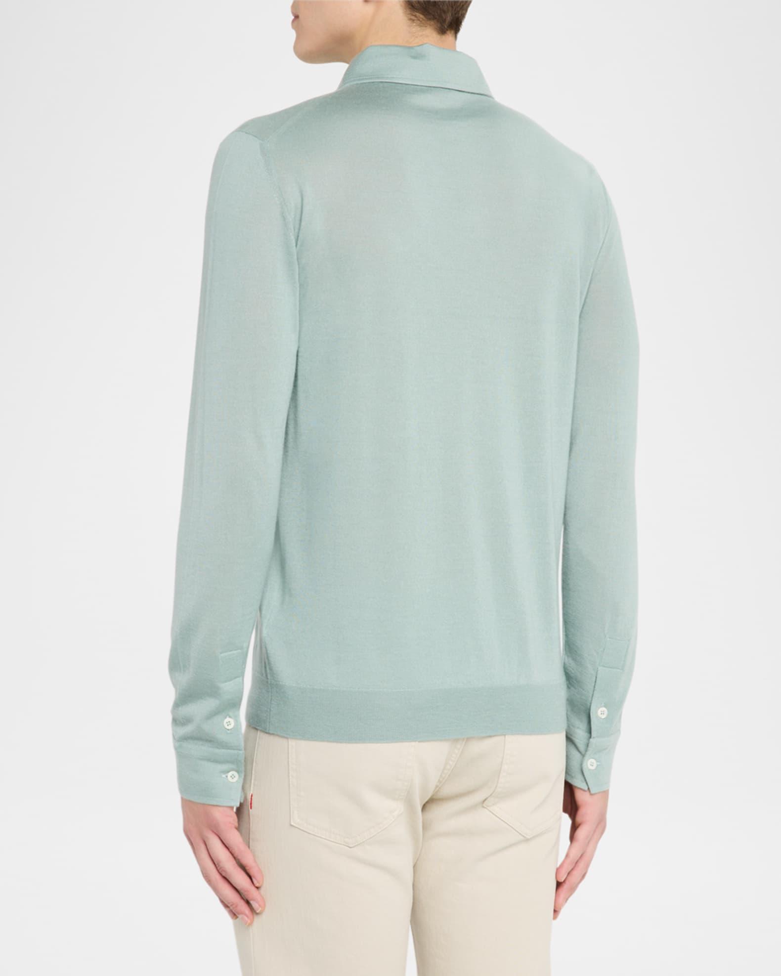 Men's Cashmere-Silk Polo Sweater Product Image