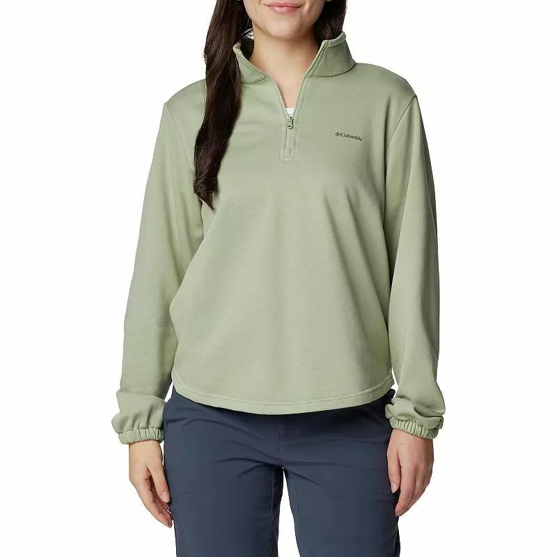 Women's Columbia Trek French Terry Half-Zip Pullover Sweatshirt, Size: XS, Safari Product Image