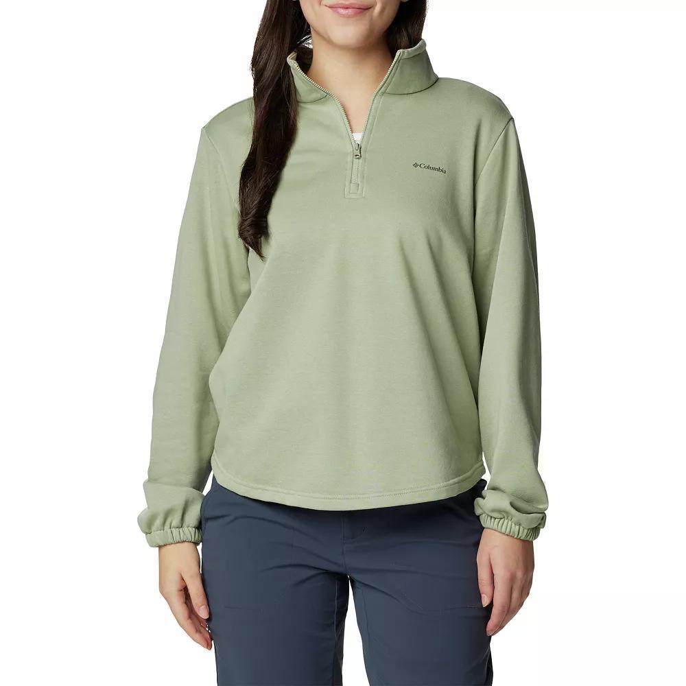 Women's Columbia Trek French Terry Half-Zip Pullover Sweatshirt, Size: XS, Safari Product Image