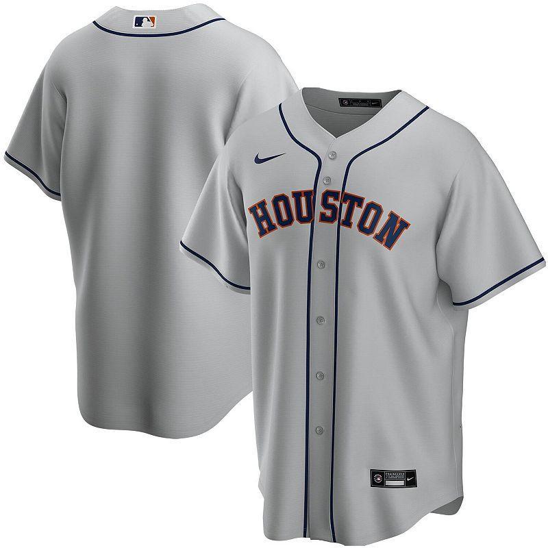 Men's Nike Gray Houston Astros Road Replica Team Jersey, Size: 2XL, Grey Product Image