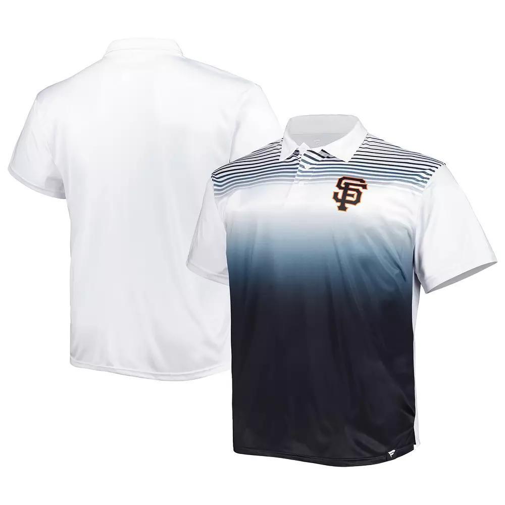 Men's White/Black San Francisco Giants Big & Tall Sublimated Polo, Size: 3XLT Product Image