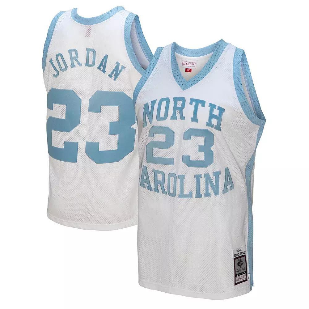 Men's Mitchell & Ness Michael Jordan White North Carolina Tar Heels 1983/84 Authentic Retired Player Jersey, Size: Large Product Image