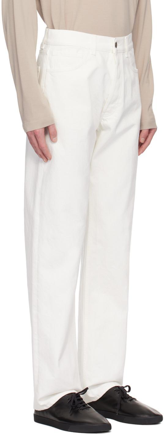 THE ROW Beige Carlisle Jeans In White Product Image