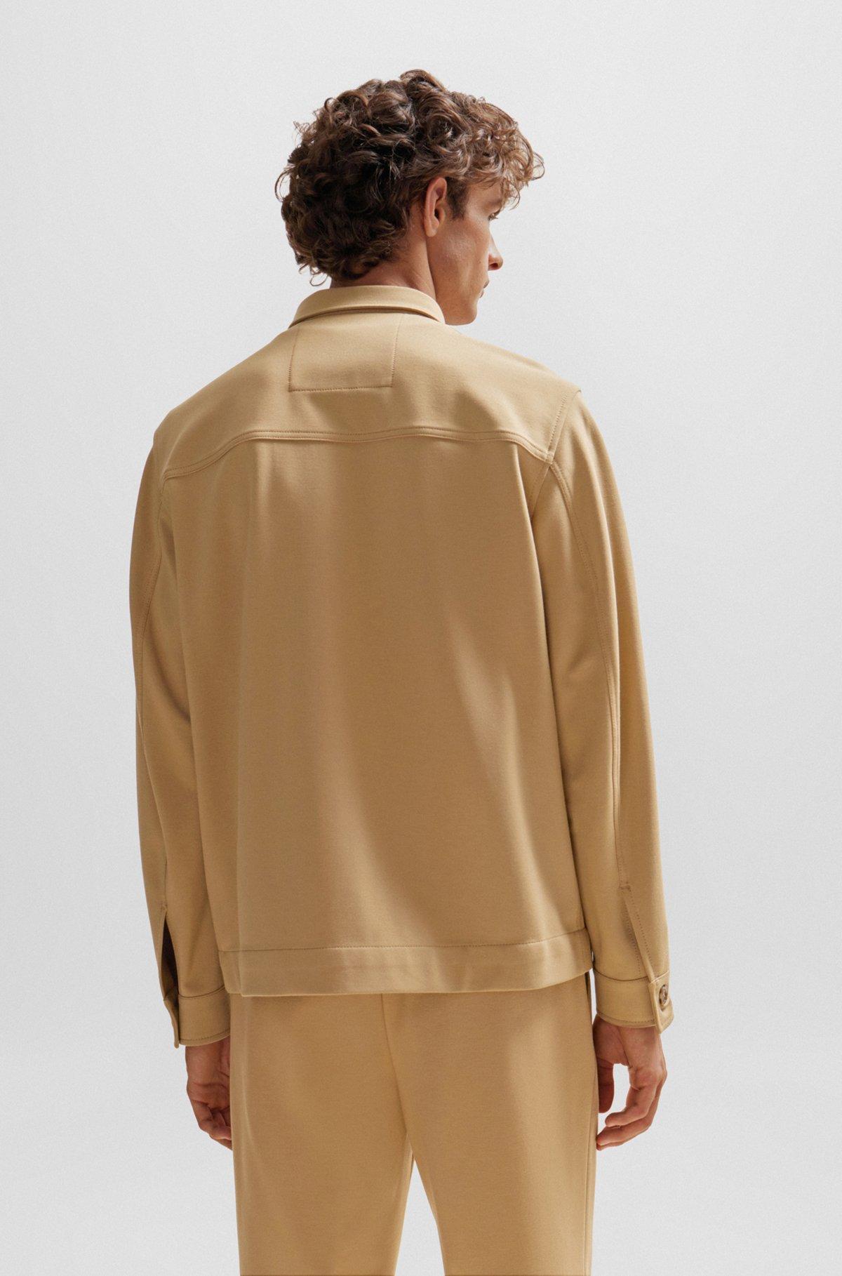 Relaxed-fit button-up jacket with patch pockets Product Image