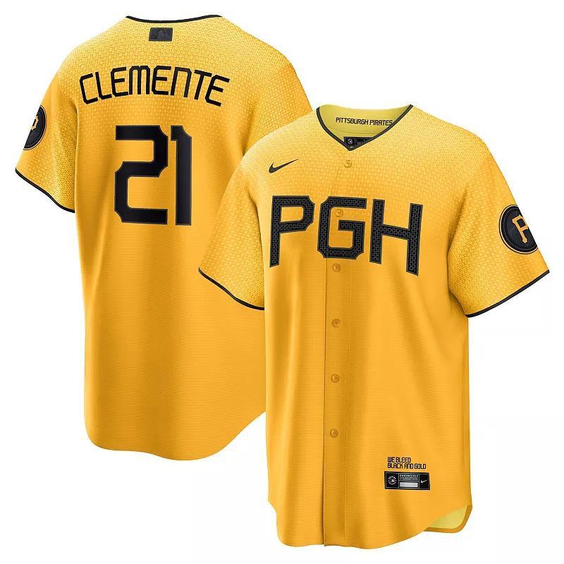 Mens Nike Roberto Clemente Pittsburgh Pirates 2023 City Connect Replica Player Jersey Product Image