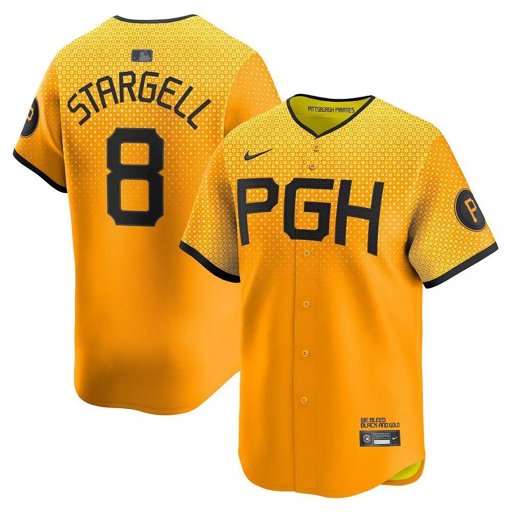 Men's Nike Willie Stargell Gold Pittsburgh Pirates City Connect Limited Player Jersey, Size: Large Product Image
