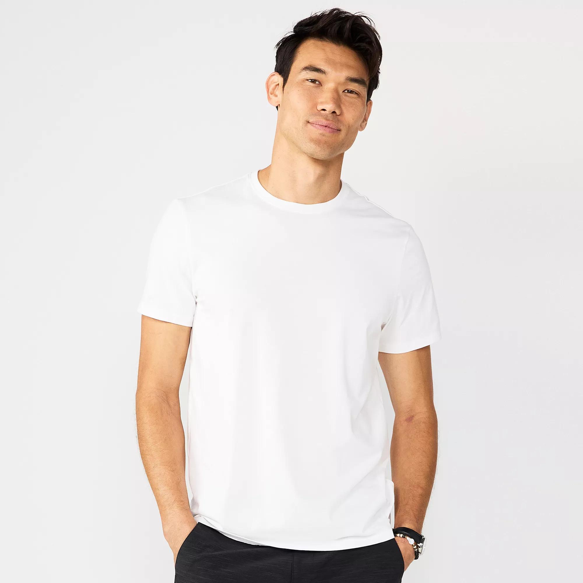 Men's Apt. 9® Premier Flex Short Sleeve Crewneck Tee, Size: XXL, White Product Image