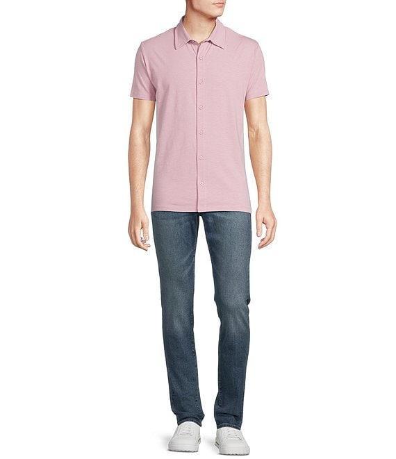 Cremieux Premium Denim Solid Coat Front Knit Shirt Product Image