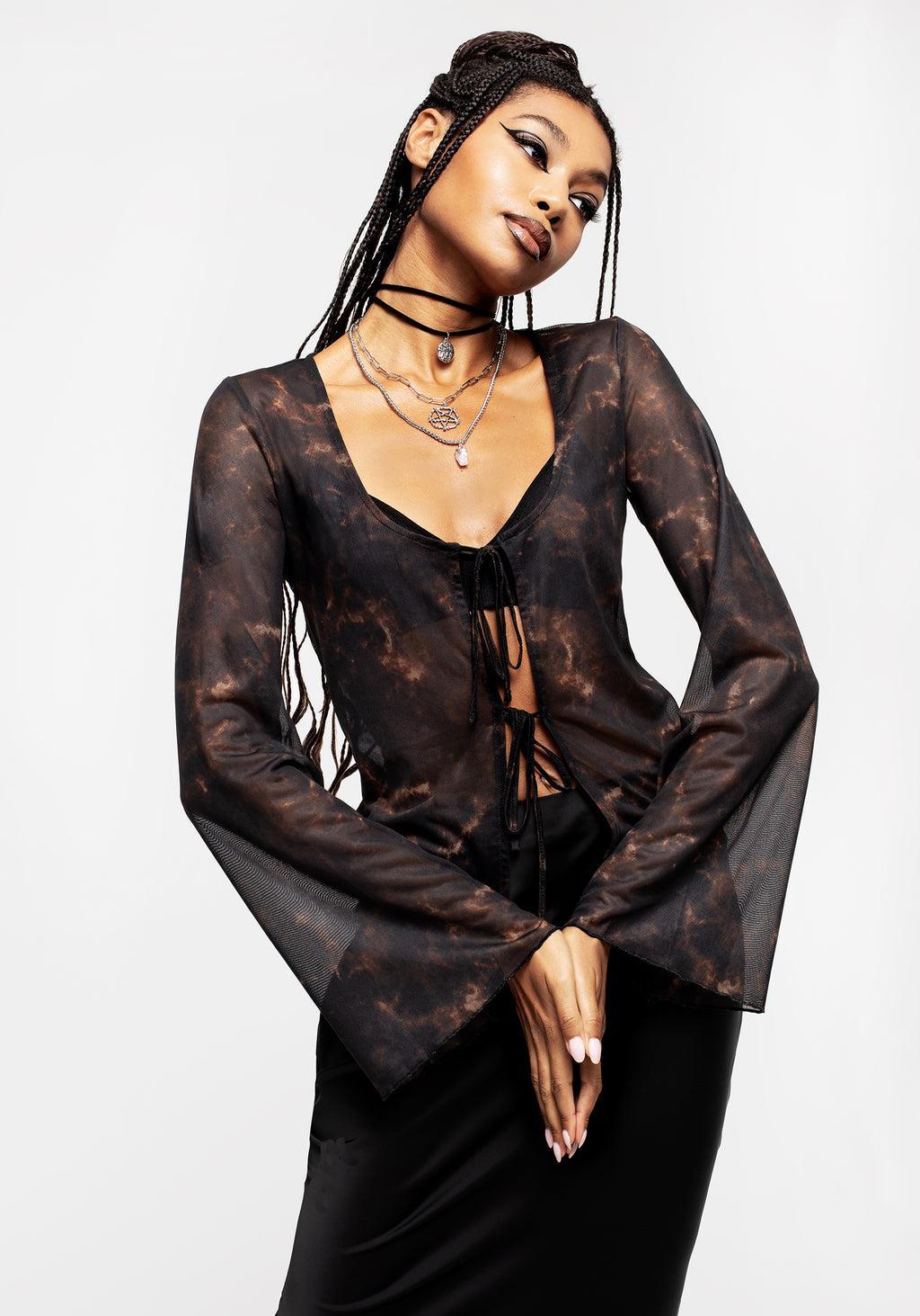 Korrigan Tie Dye Mesh Top Product Image