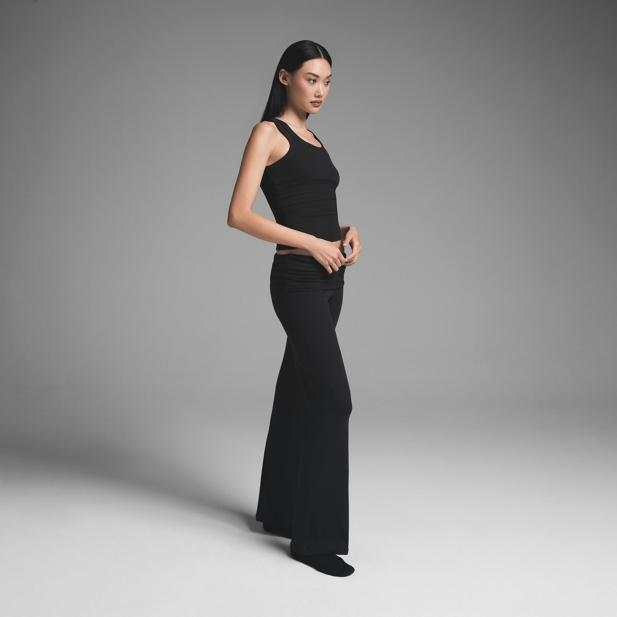 COTTON RIB FOLDOVER STRAIGHT LEG PANT | SOOT Product Image