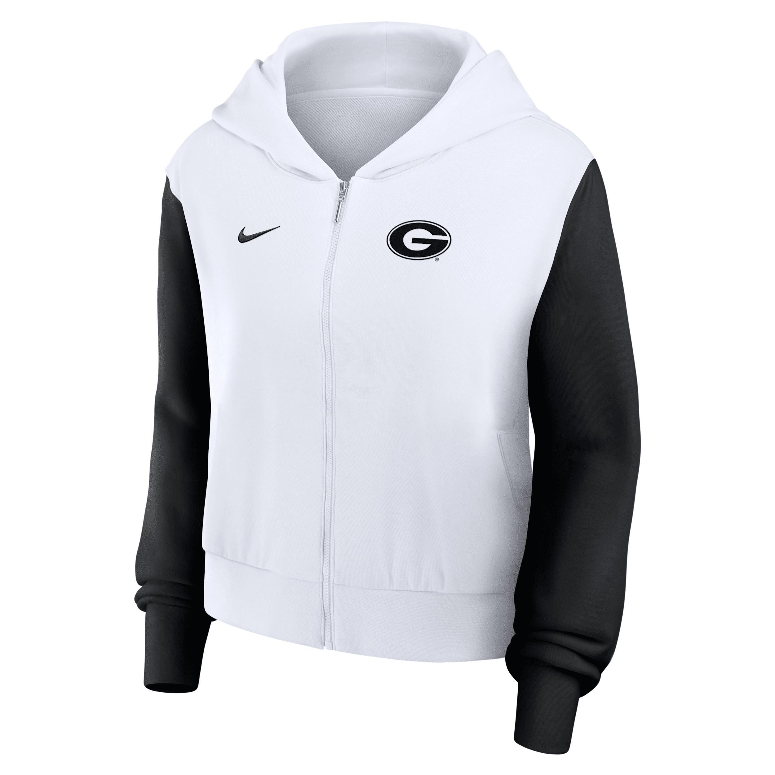 Georgia Athletic Prep Colorblocked Script Womenâs Nike Women's College Full-Zip Hoodie Product Image