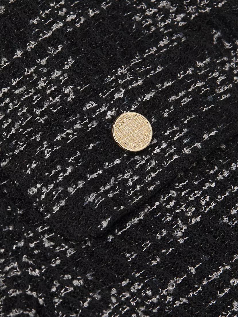 Belted Tweed Knit Midi Dress Product Image