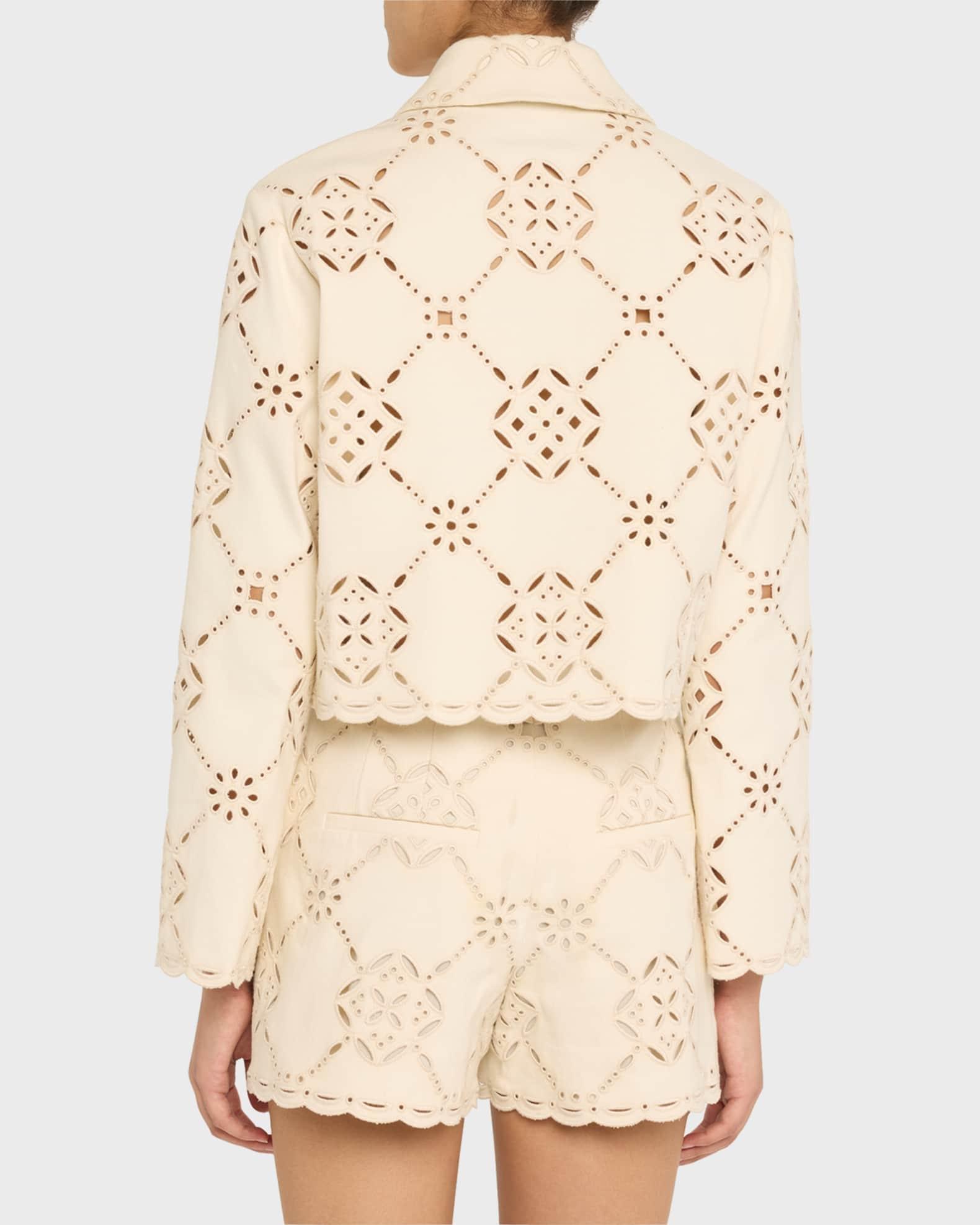 Adelaide Scalloped Eyelet-Embroidered Jacket Product Image