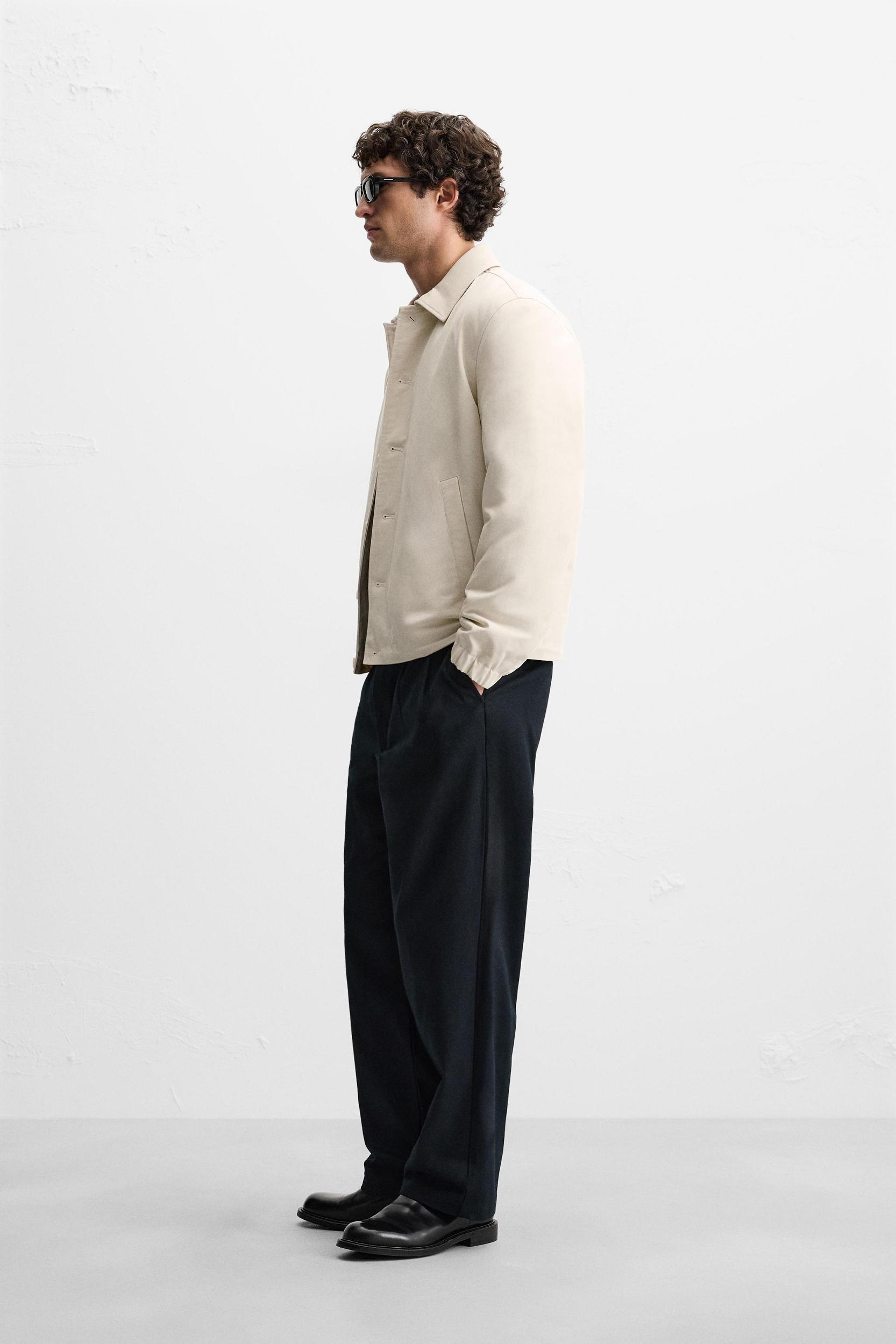 TEXTURED WEAVE OVERSHIRT Product Image