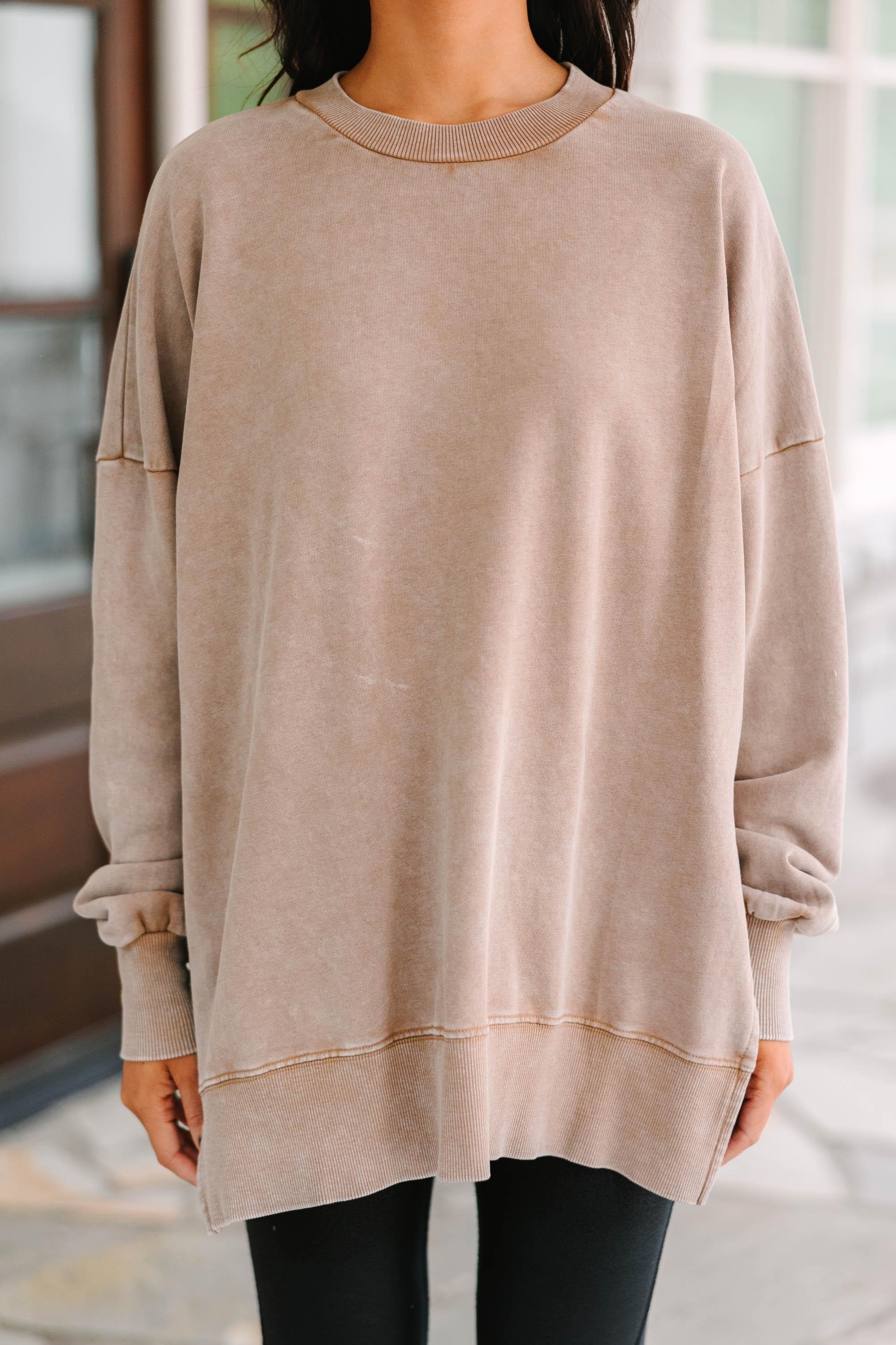 The Slouchy Taupe Brown Pullover Female Product Image