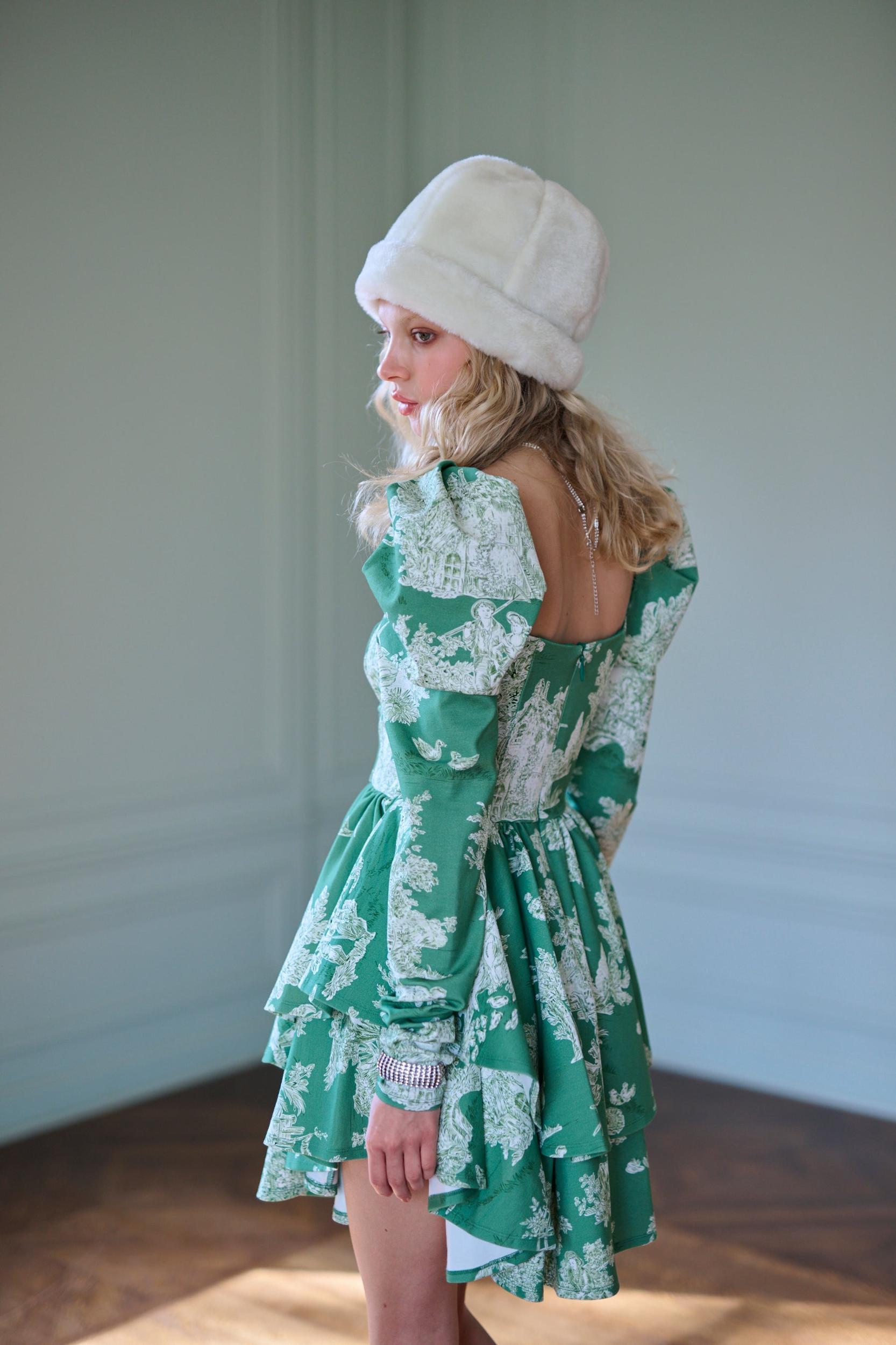 The Cedar Toile Boleyn Dress Product Image