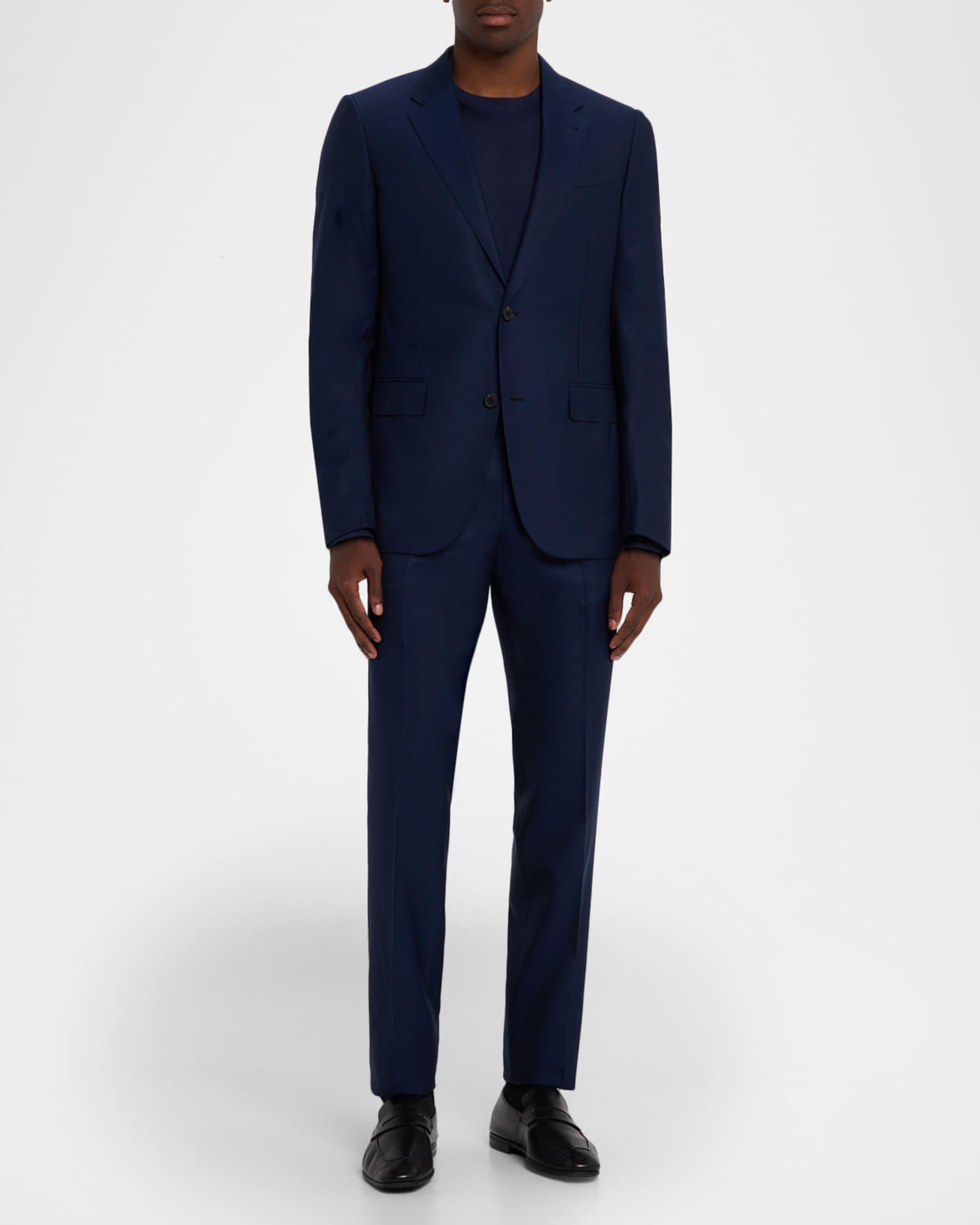 Men's Wool Textured Two-Piece Suit Product Image