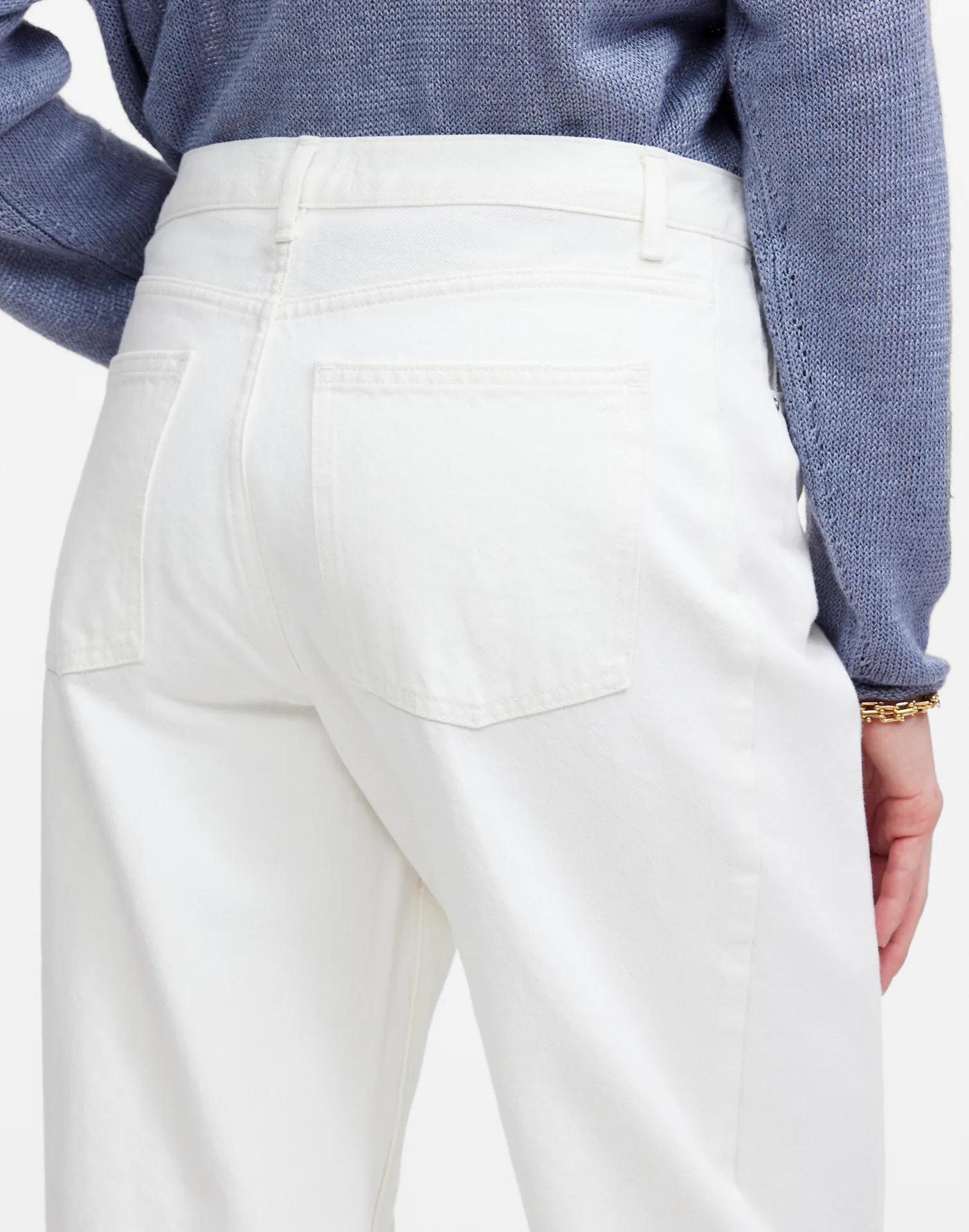Pieced Barrel-Leg Jeans Product Image