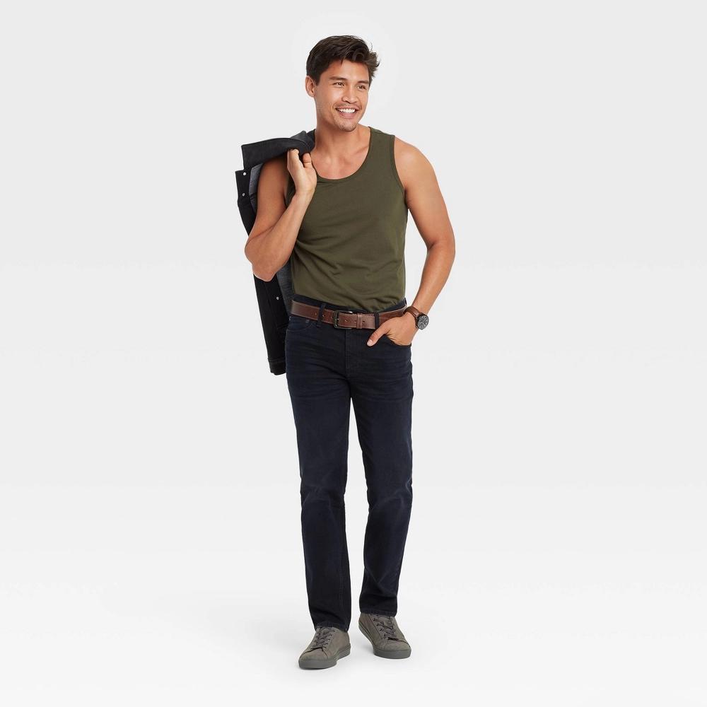 Mens Slim Straight Fit Jeans - Goodfellow & Co Black Denim 38x32 Product Image