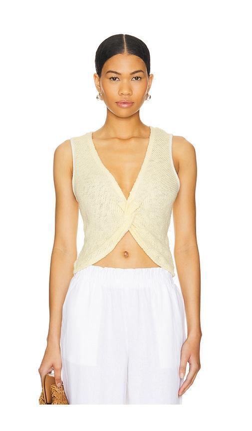 Caspian Twist Front Mesh Top LA Made Product Image