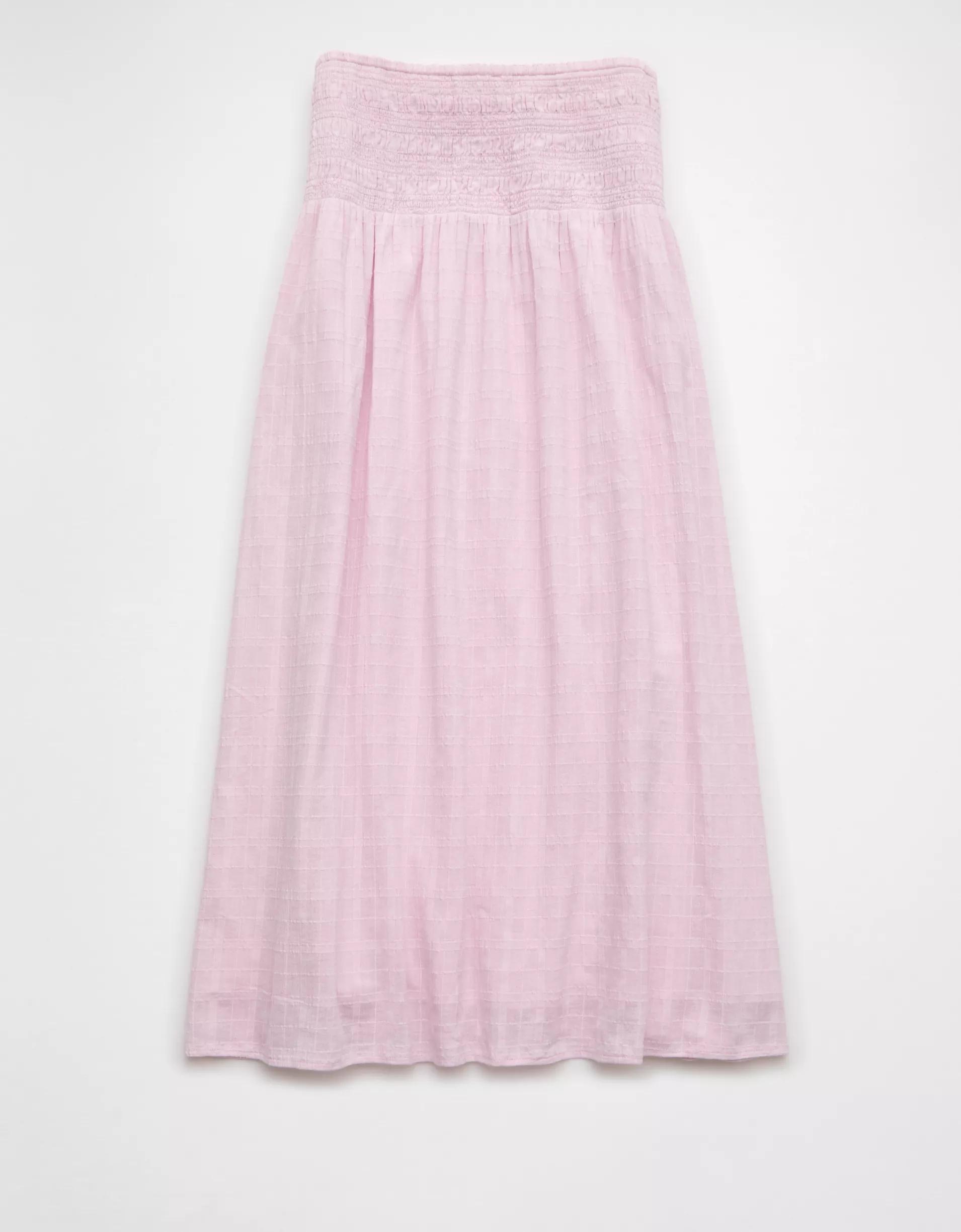 AE High-Waisted Smocked Maxi Skirt Product Image