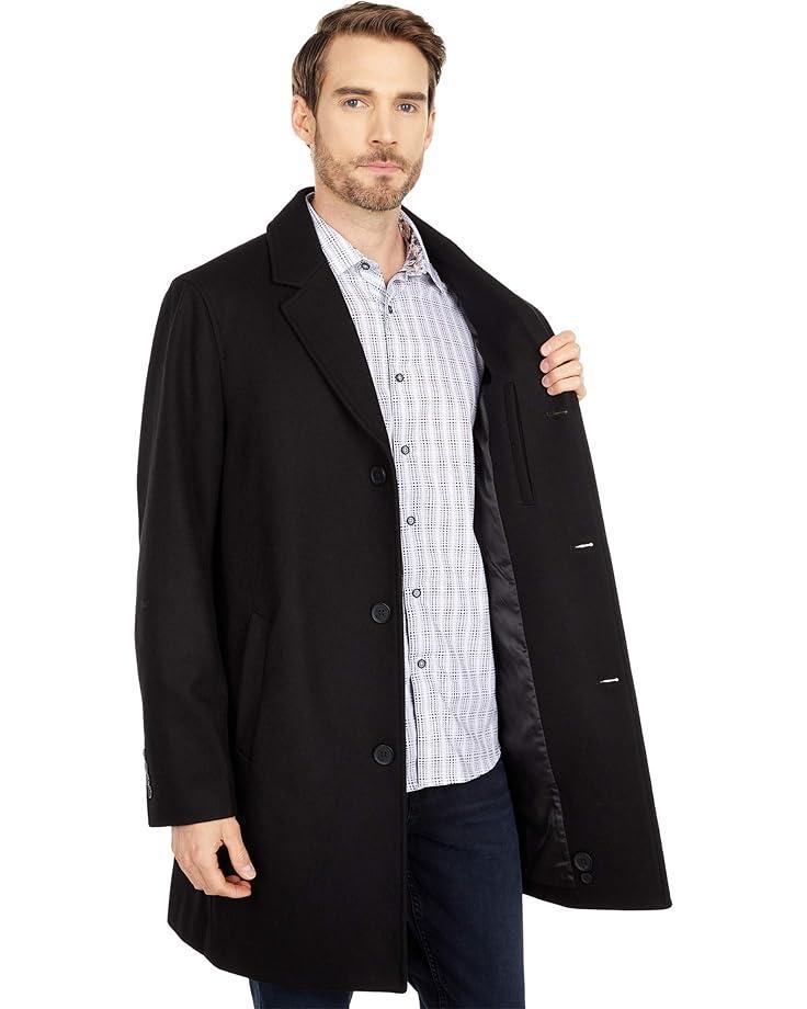Wool Melton Stand Collar Jacket With Patch Pockets Product Image
