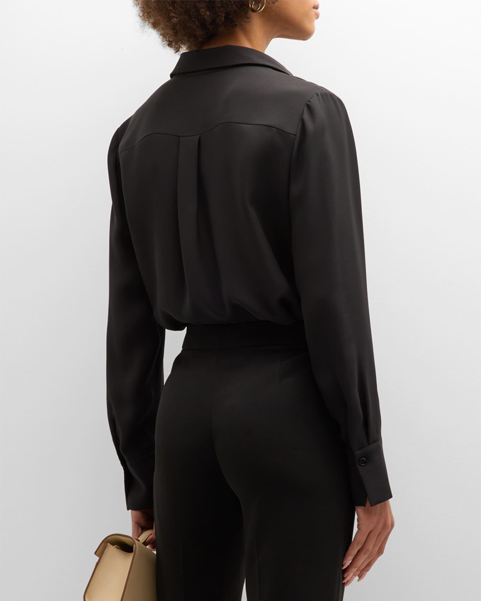 Scottie Silk Button-Down Blouse Product Image