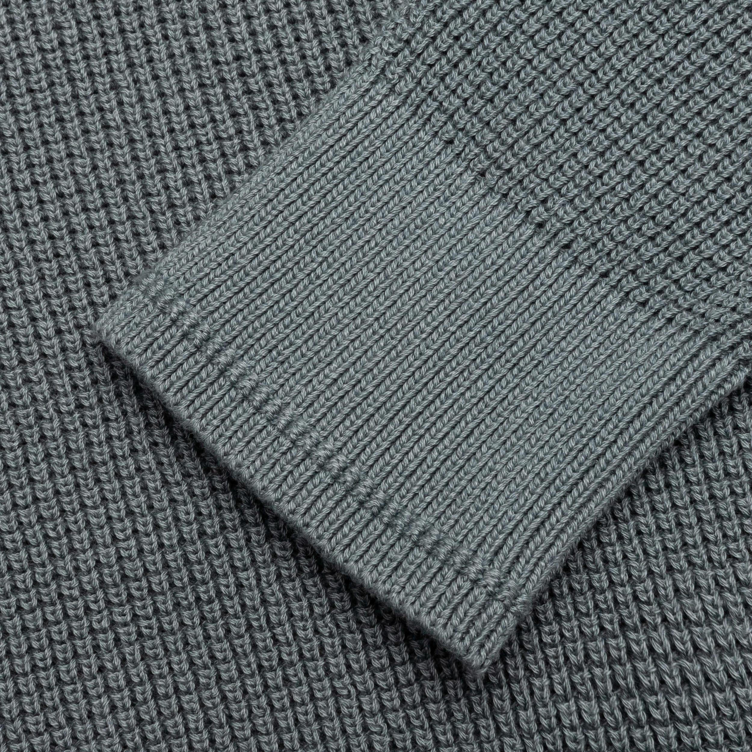 Embroidered Metal Logo Crewneck - Titanium Male Product Image