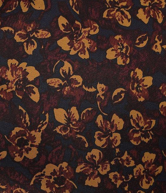 Murano Slim Fit Floral Sateen Long Sleeve Woven Shirt Product Image