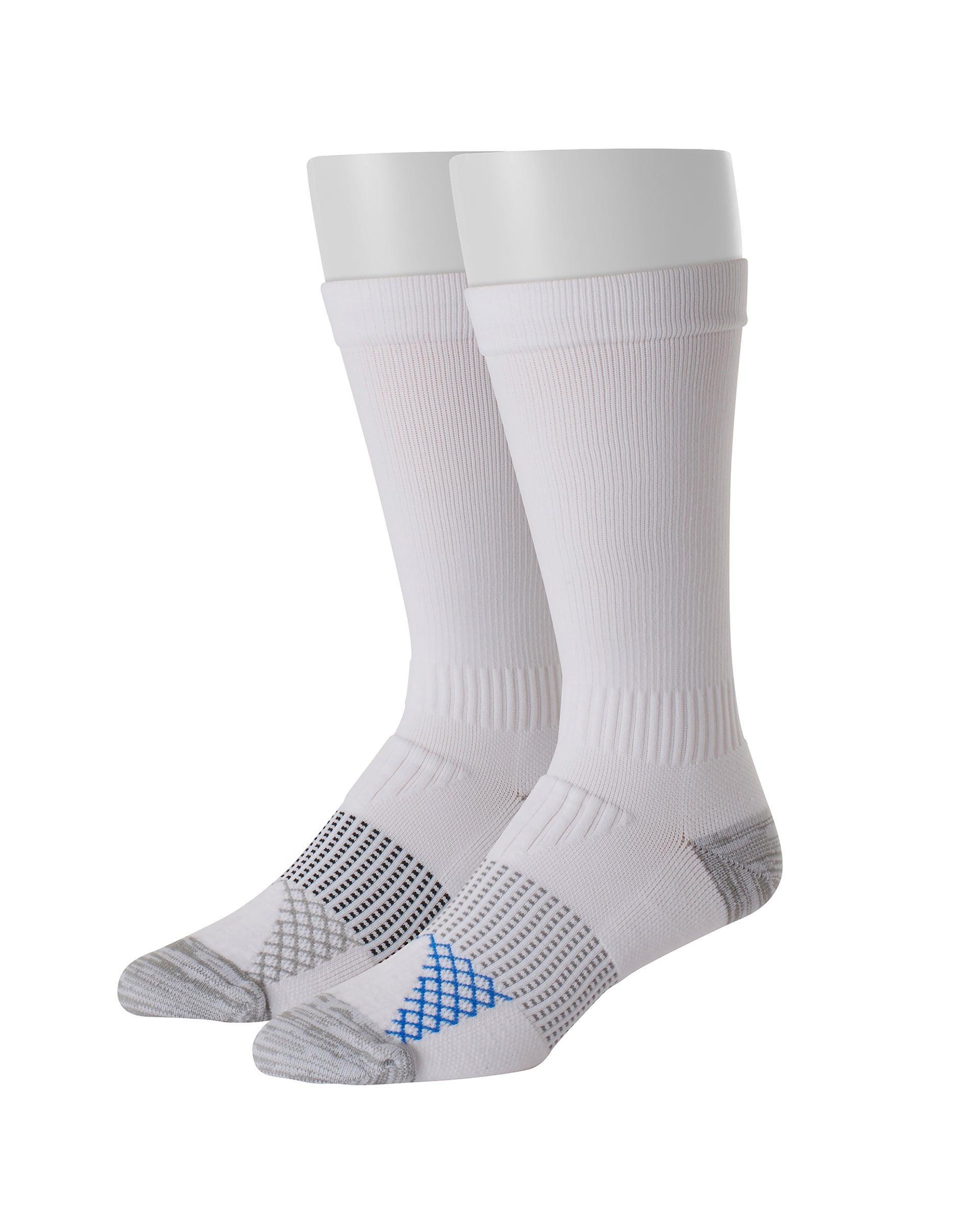 Hanes Mens Compression Crew Socks White 6-12 Product Image
