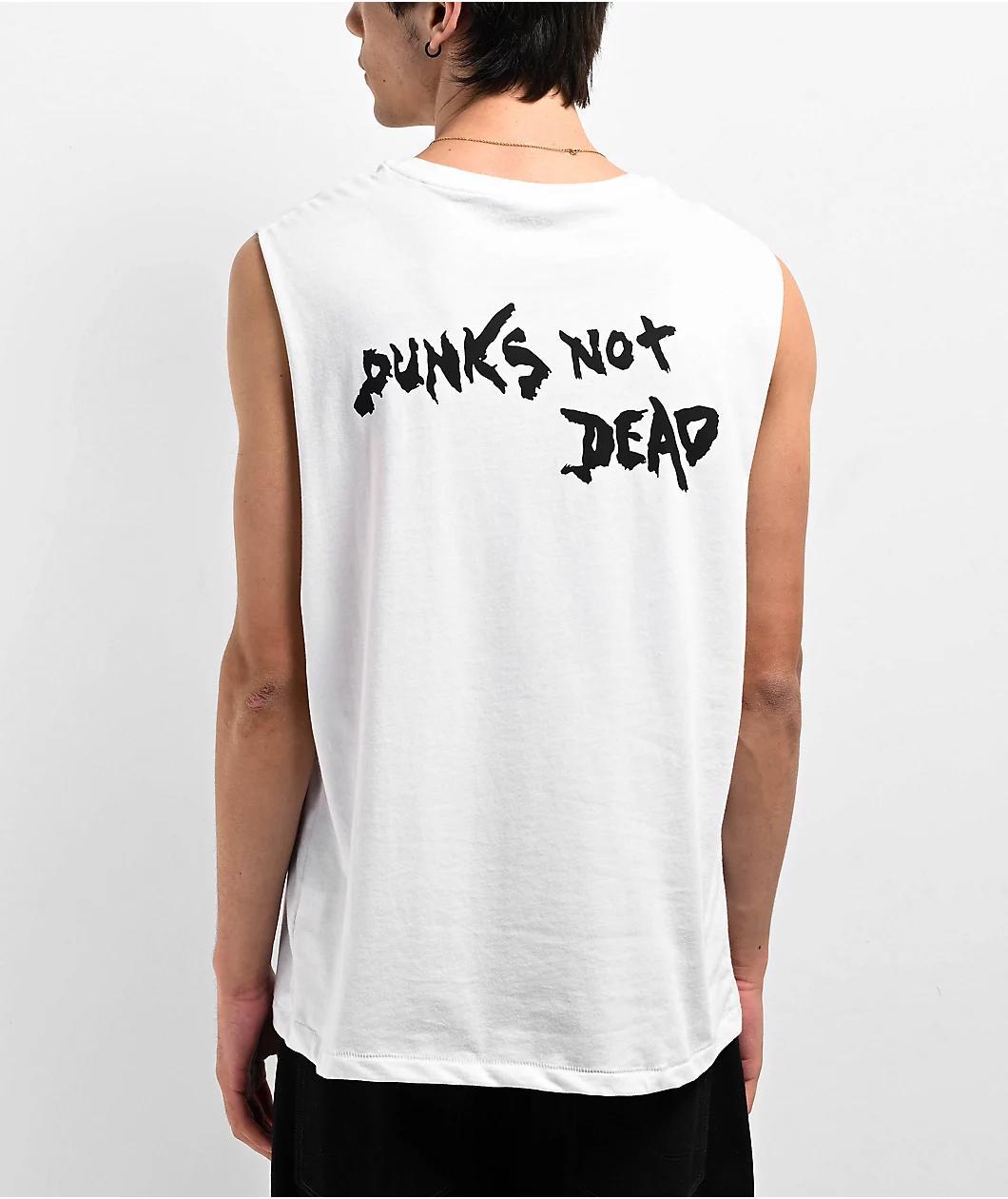 Ed Hardy Skull Top Hat White Tank Top Product Image