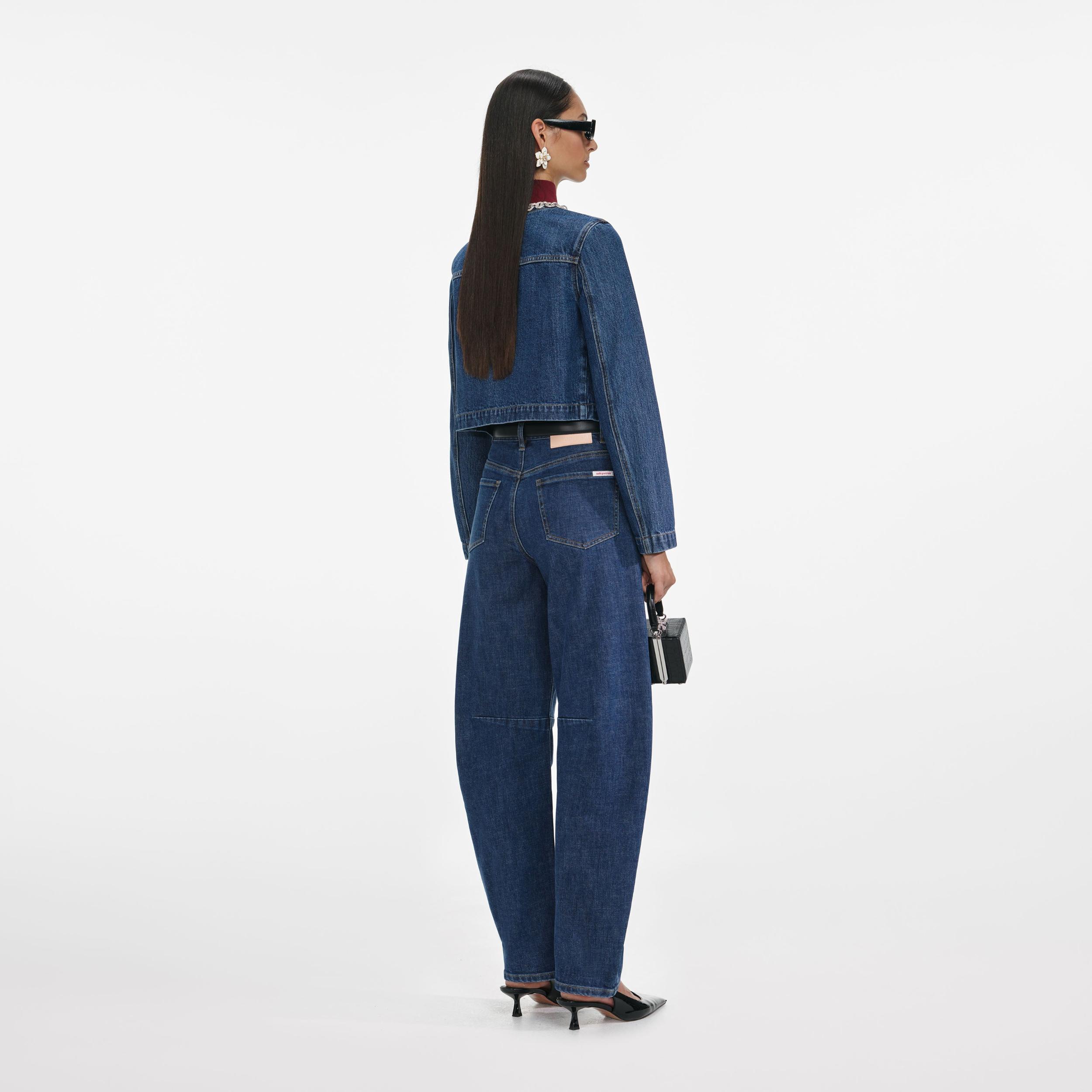 Crystal Trim Denim Jacket Product Image