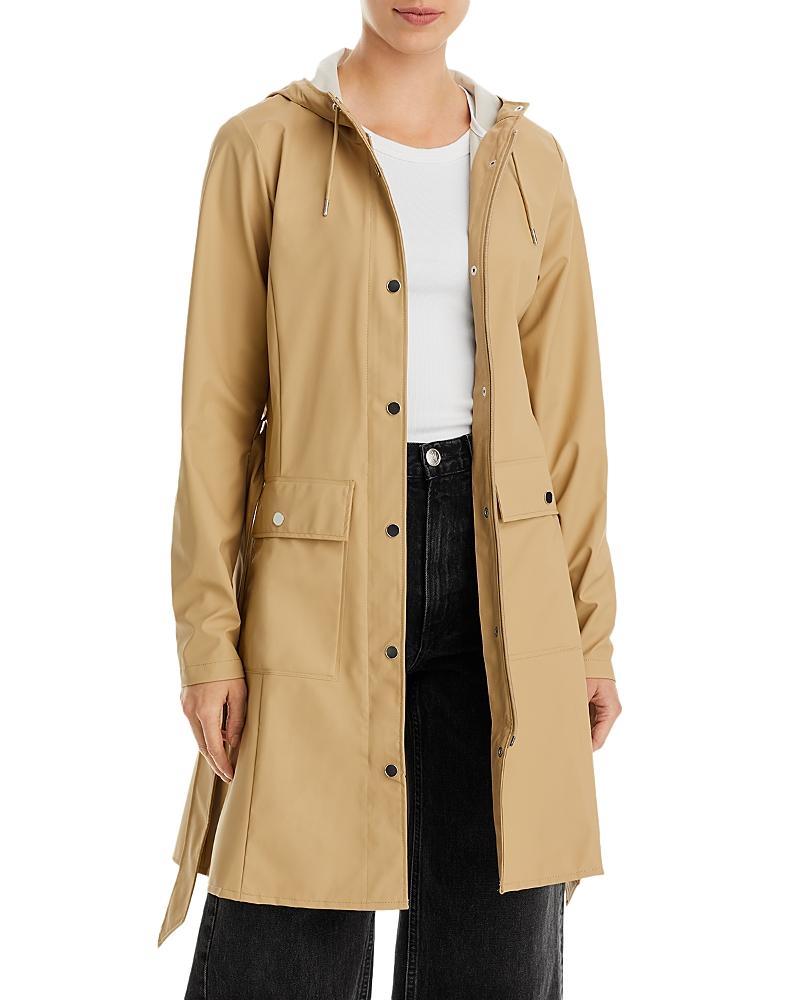Curve Belted Trench Coat with Drawstring Hood Product Image