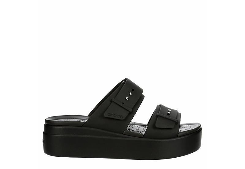 Crocs Brooklyn Women's Wedge Sandals, Size: 11, Black Product Image