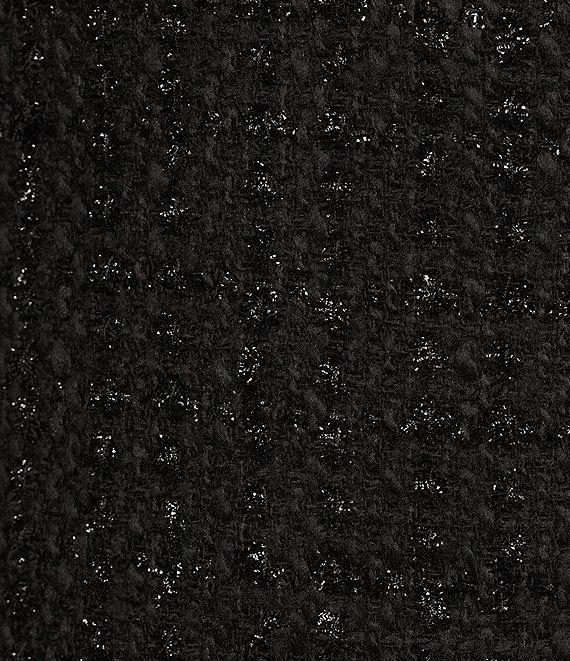 Allison & Kelly Sleeveless V-Neck Boucle Pearl Trim Dress Product Image