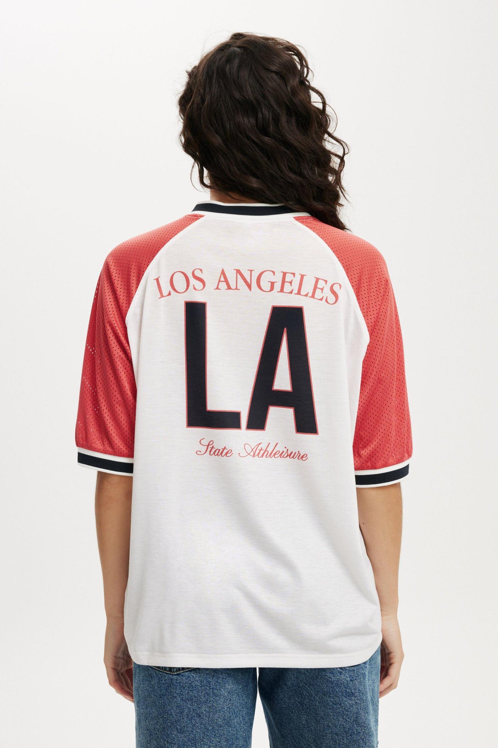 Cotton On Women - Oversized V Neck Raglan Jersey - California/ cloud dancer Product Image
