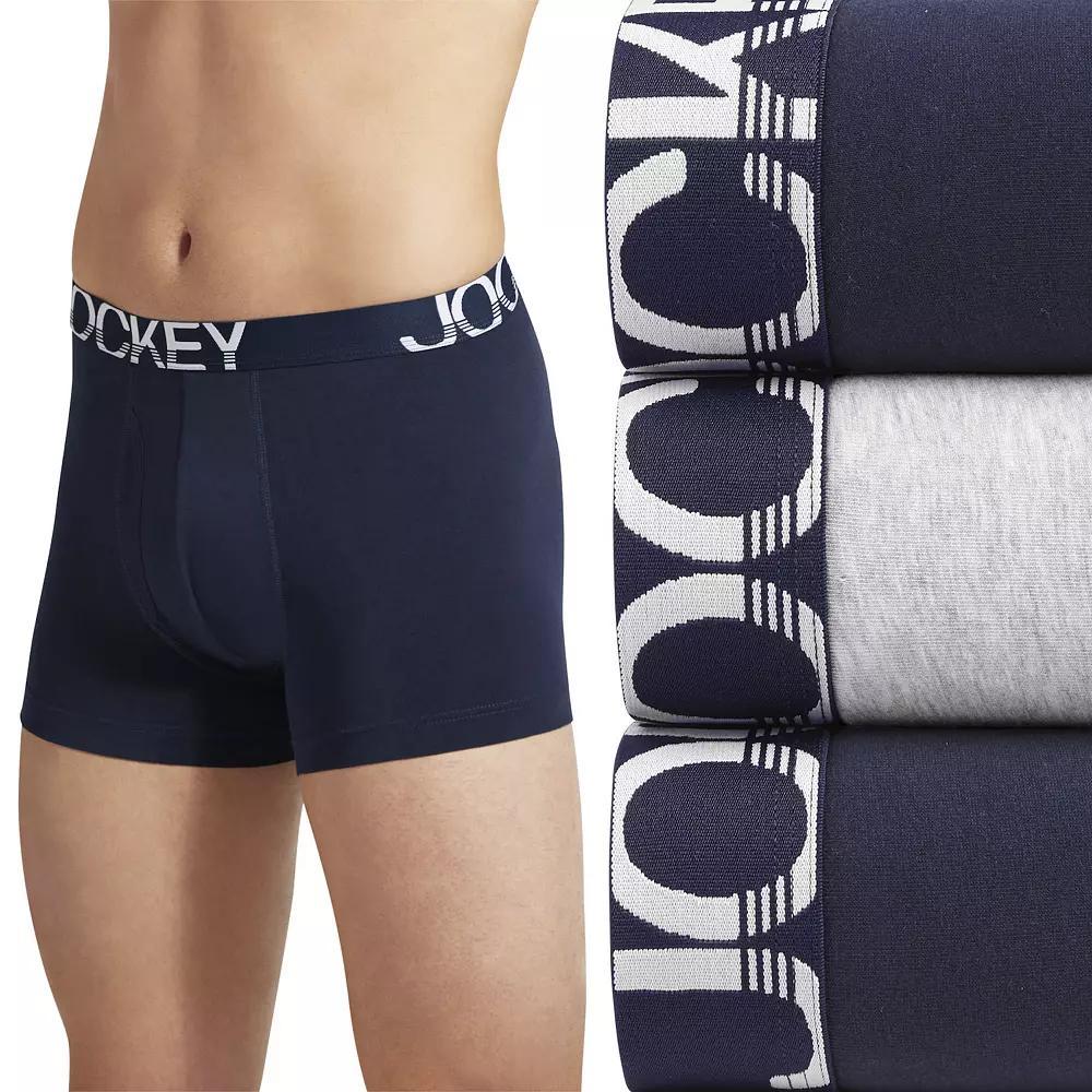 Men's Jockey® ActiveStretch™ 3-Pack 4" Boxer Briefs, Size: Large, Navy Gray Product Image