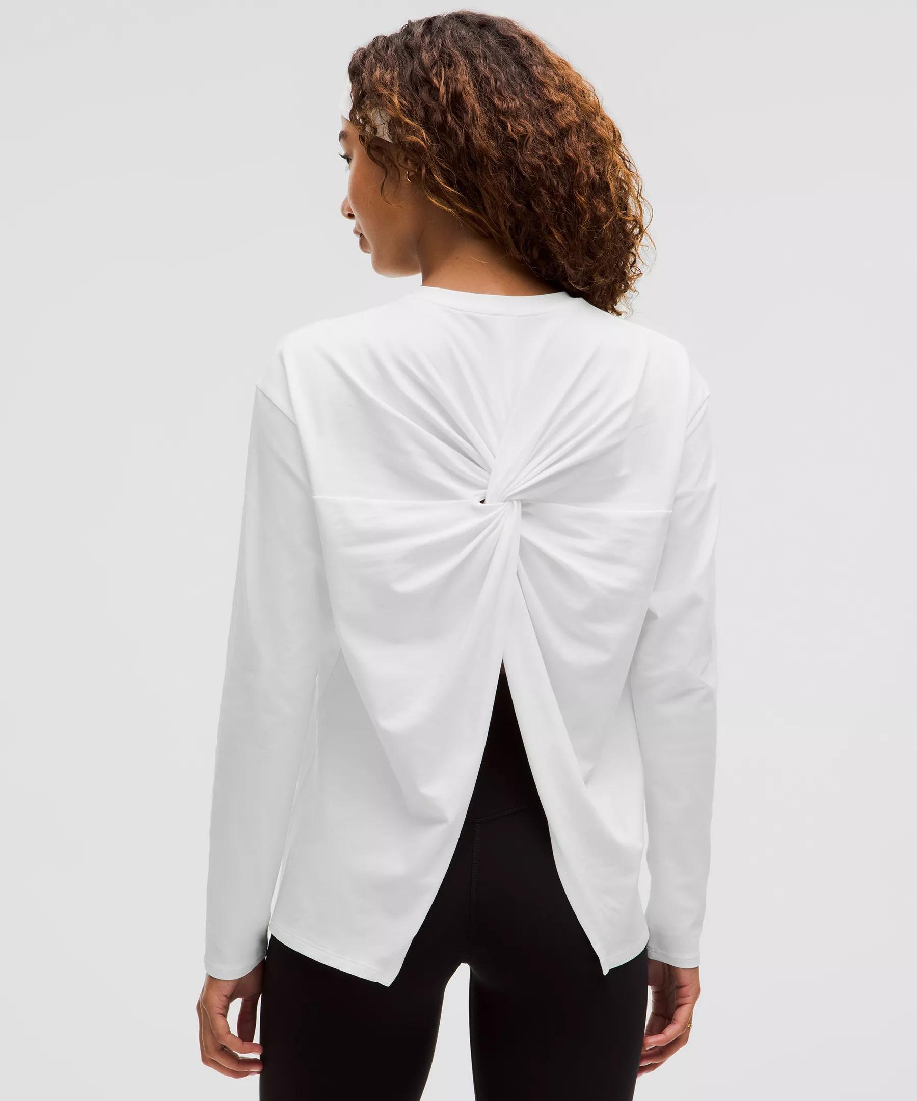 Twist-Back Relaxed-Fit Long-Sleeve Shirt Product Image