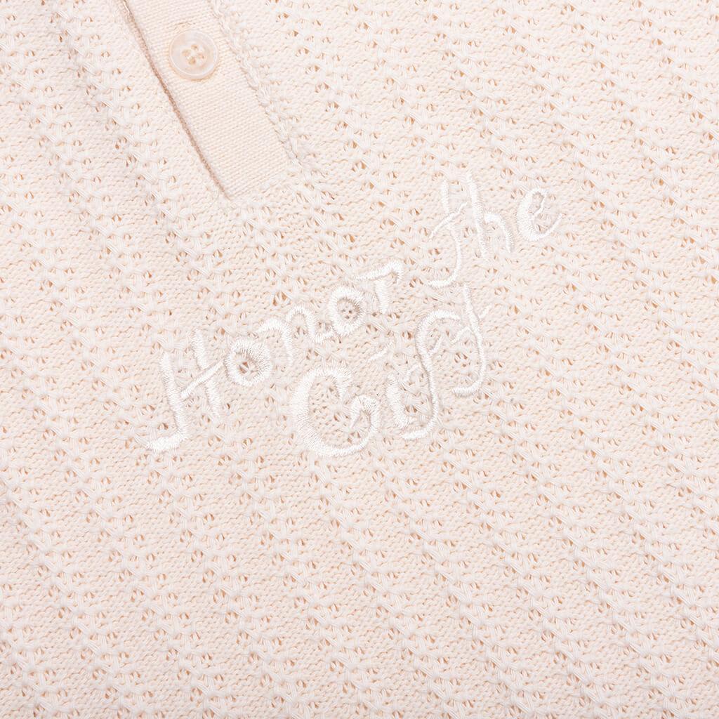 Long Sleeve Knit Polo - Bone Male Product Image