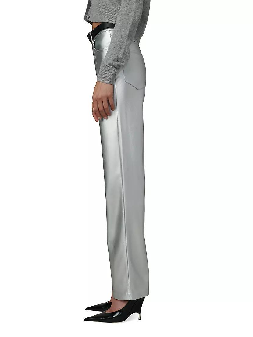 Margot Metallic Faux Leather Pants Product Image