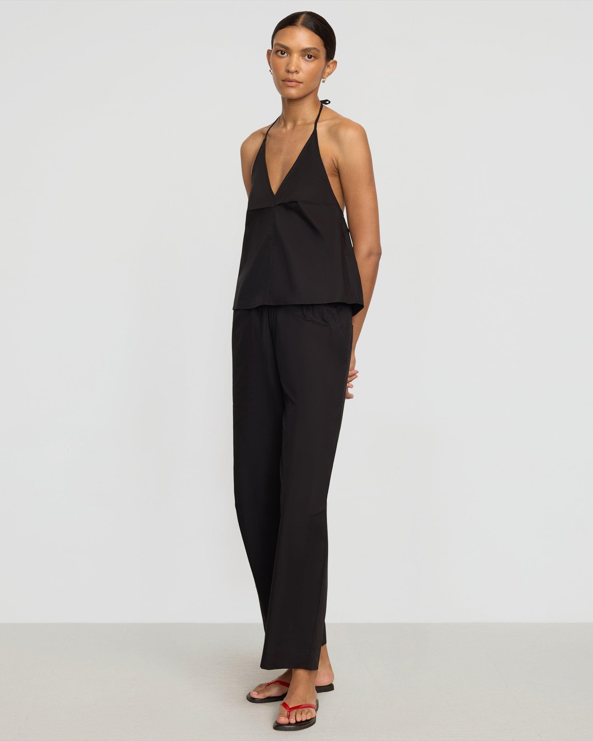 Paula Smocked-Waist Organic Cotton Pant Product Image