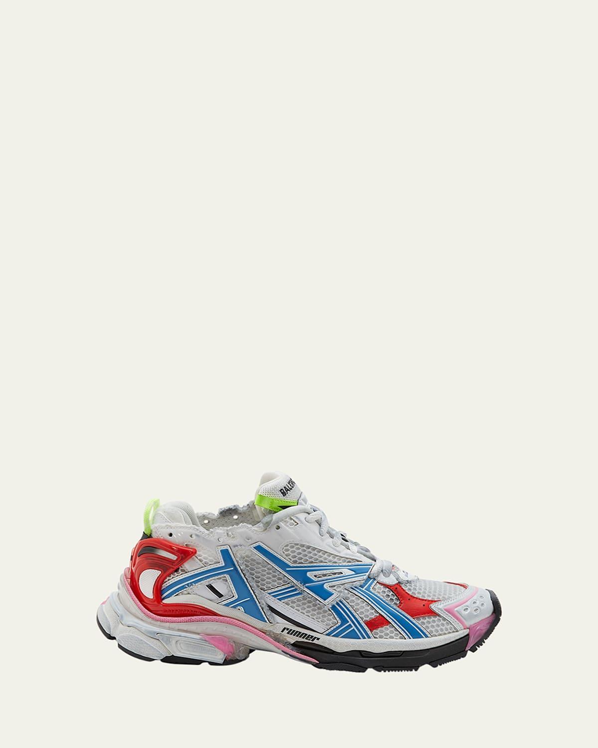 Mens Multicolor Mesh Runner Sneakers Product Image