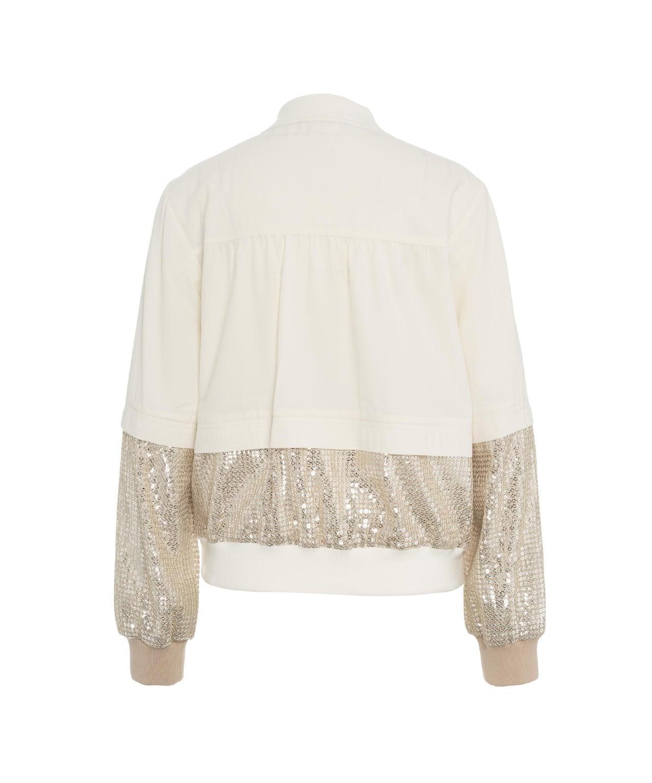 Bomber jacket with sequins Product Image