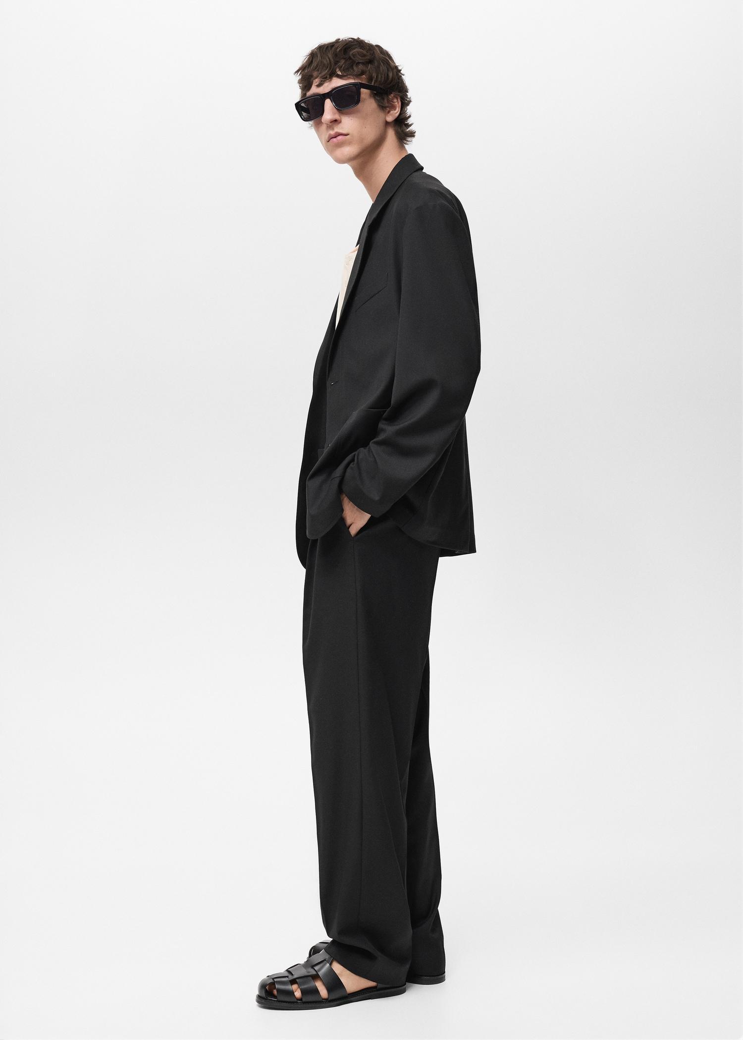 Kyoto Black Midweight Terry Slim Crewneck Male Product Image