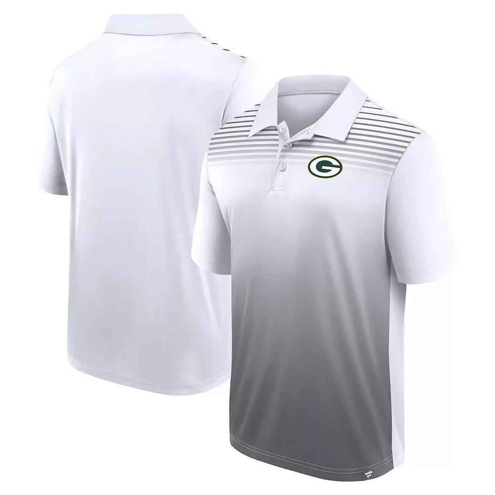 Men's White/Gray Green Bay Packers Sandlot Game Polo, Size: XL Product Image