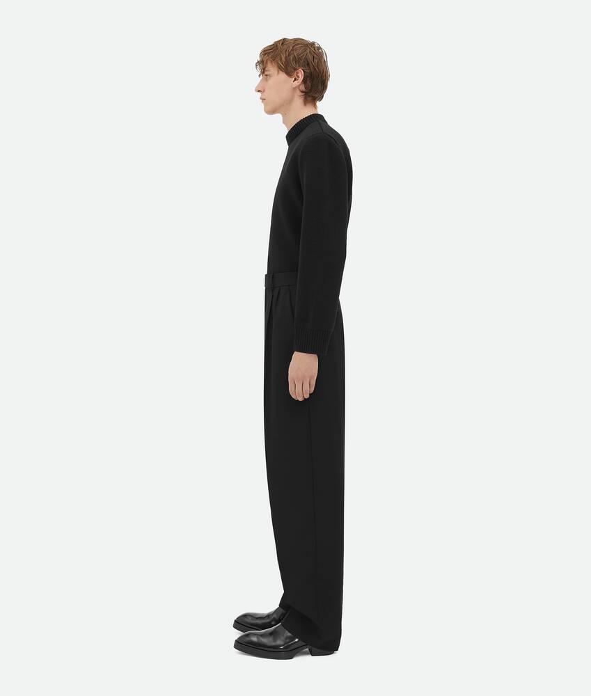 Men's Wool Twill Trousers in Black Product Image