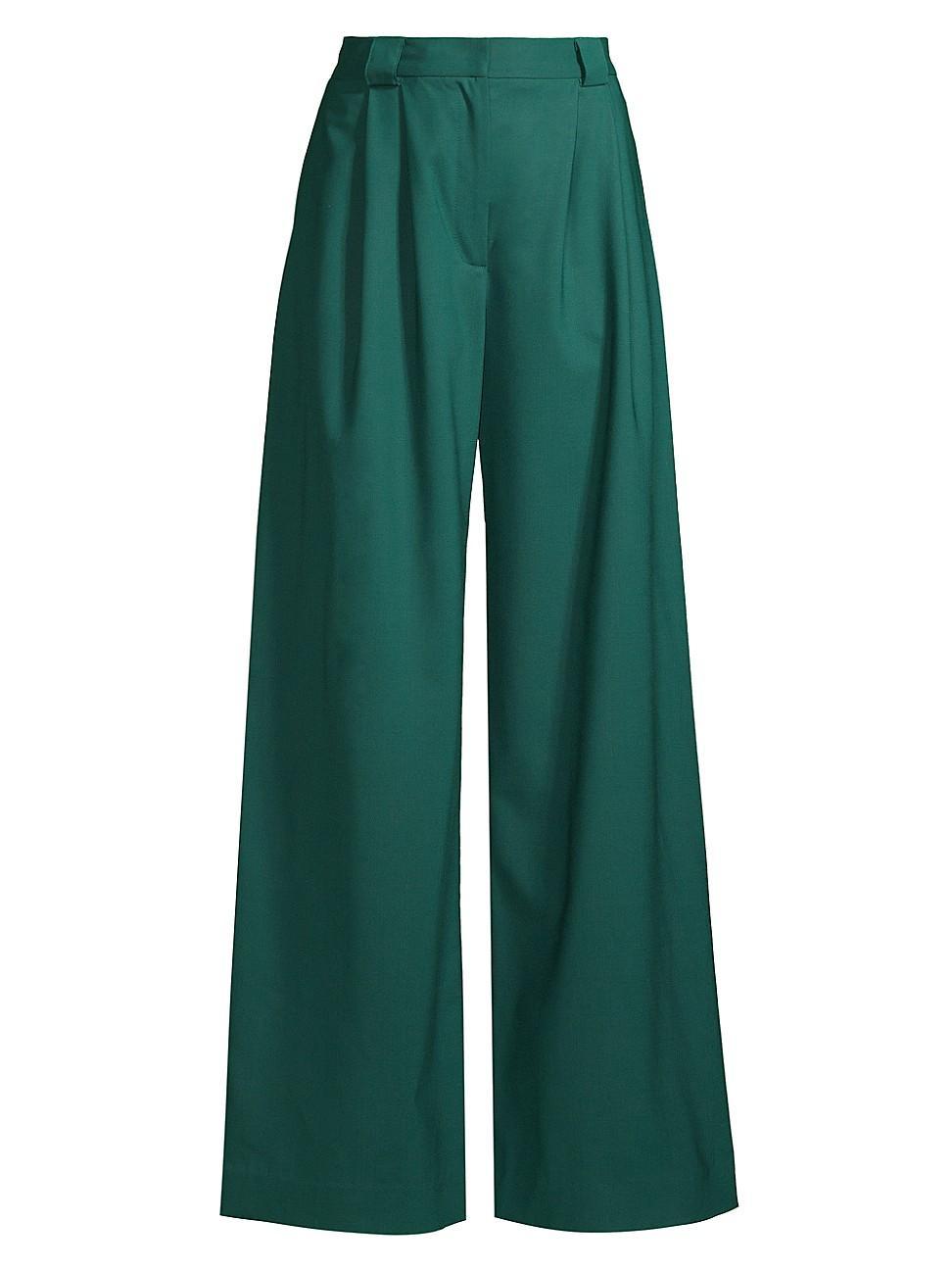 Womens Simpatico Wide-Leg Wool Pants Product Image
