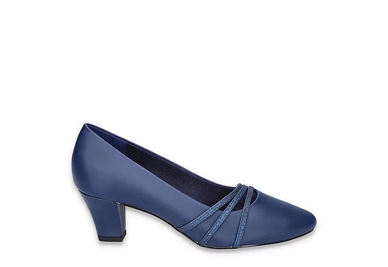 Easy Street Cristiny Womens Pumps Blue Satin Product Image