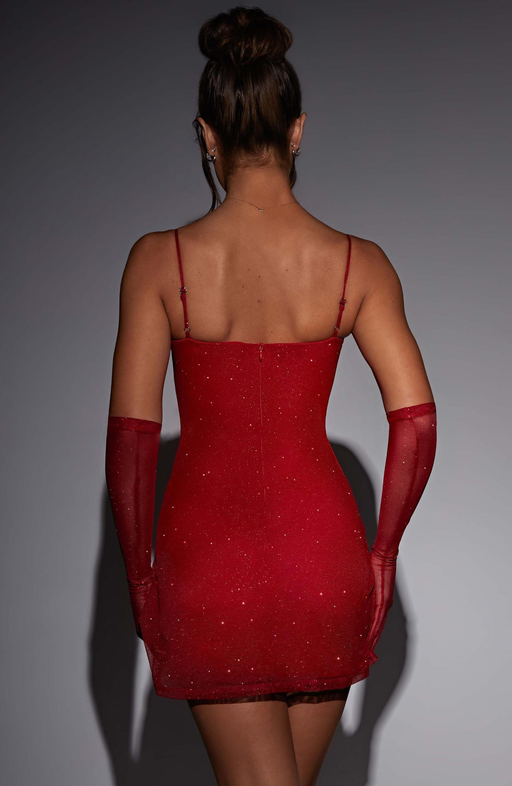 Pixie Mini Dress - Red Sparkle Product Image